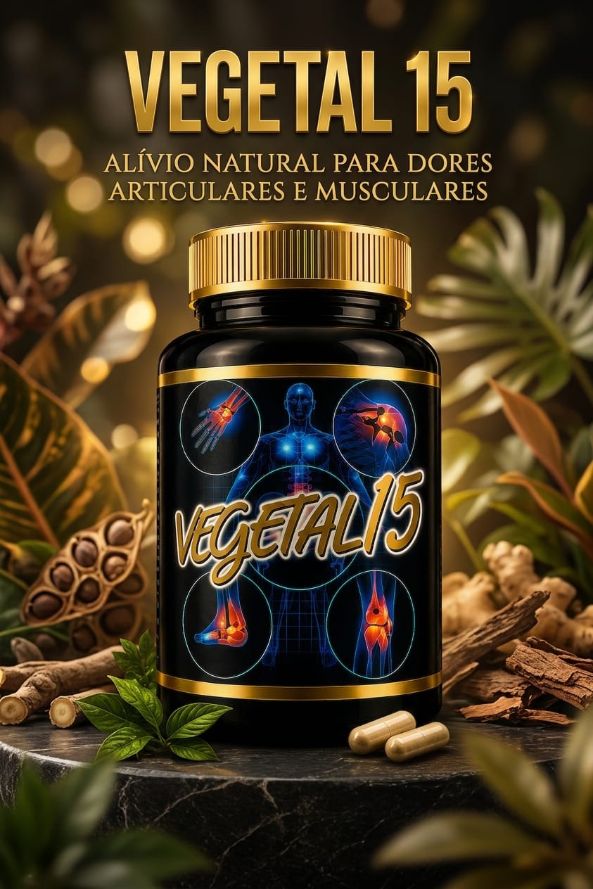 <small>VEGETAL 15</small><br>Cuidado diário para articulações, mobilidade e bem-estar
